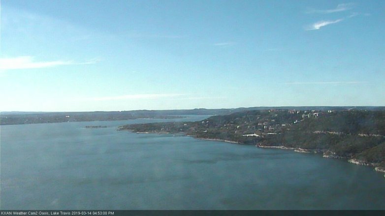 Lake Travis webcam, March 14, 2019 3:55 PM CT