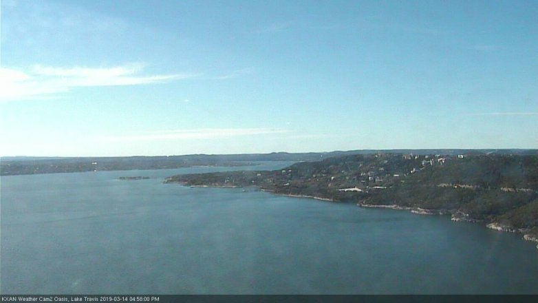 Lake Travis webcam, March 14, 2019 4:00 PM CT