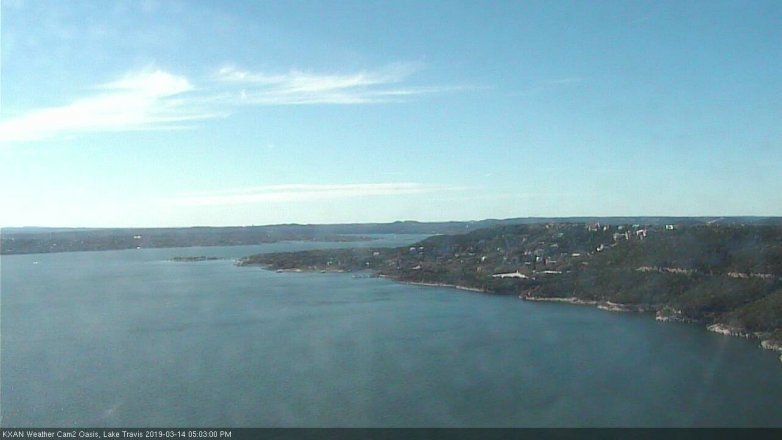 Lake Travis webcam, March 14, 2019 4:05 PM CT