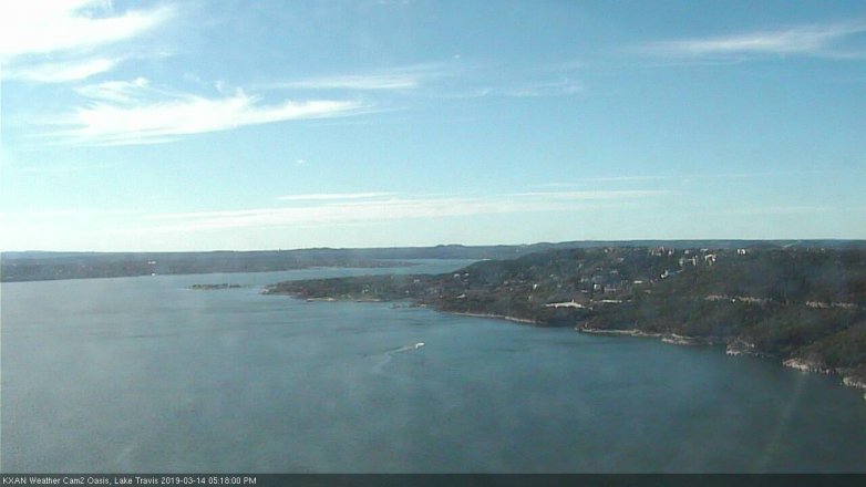 Lake Travis webcam, March 14, 2019 4:20 PM CT