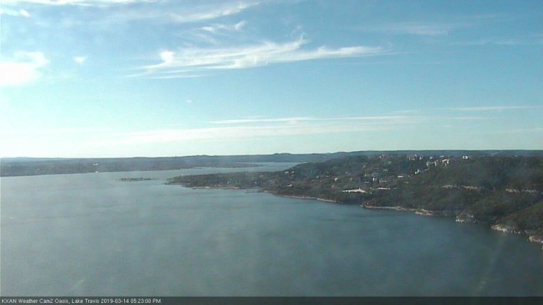 Lake Travis webcam, March 14, 2019 4:25 PM CT
