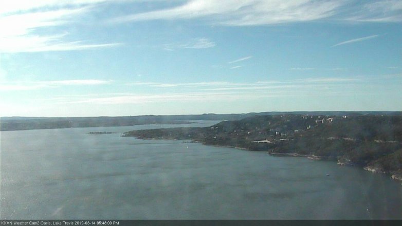 Lake Travis webcam, March 14, 2019 4:50 PM CT