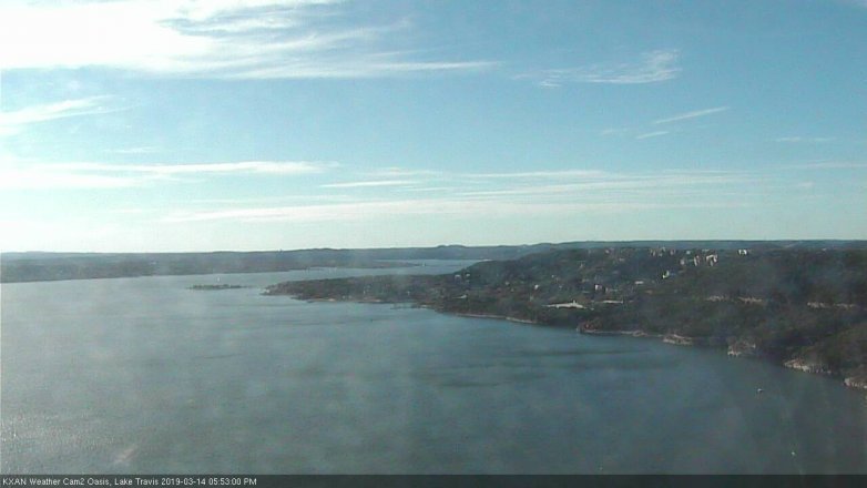 Lake Travis webcam, March 14, 2019 4:55 PM CT