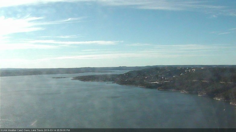 Lake Travis webcam, March 14, 2019 5:00 PM CT