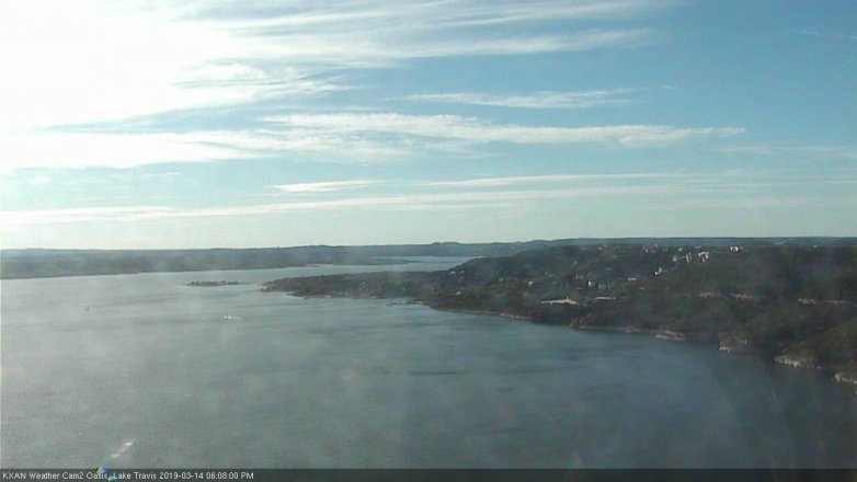 Lake Travis webcam, March 14, 2019 5:10 PM CT