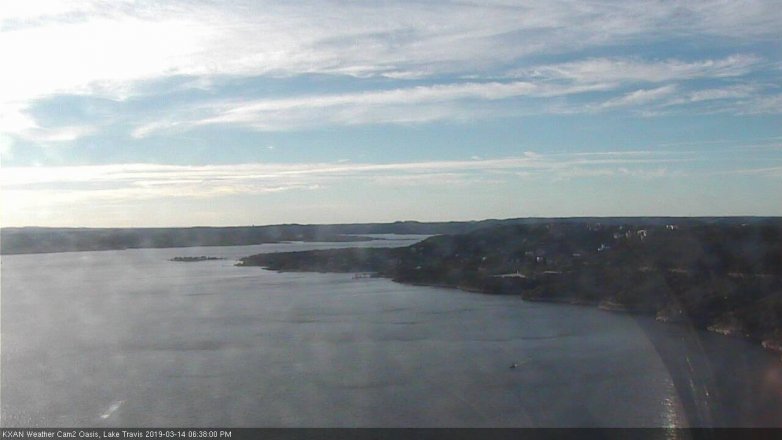 Lake Travis webcam, March 14, 2019 5:40 PM CT
