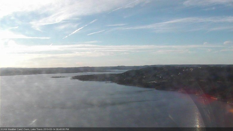 Lake Travis webcam, March 14, 2019 5:50 PM CT