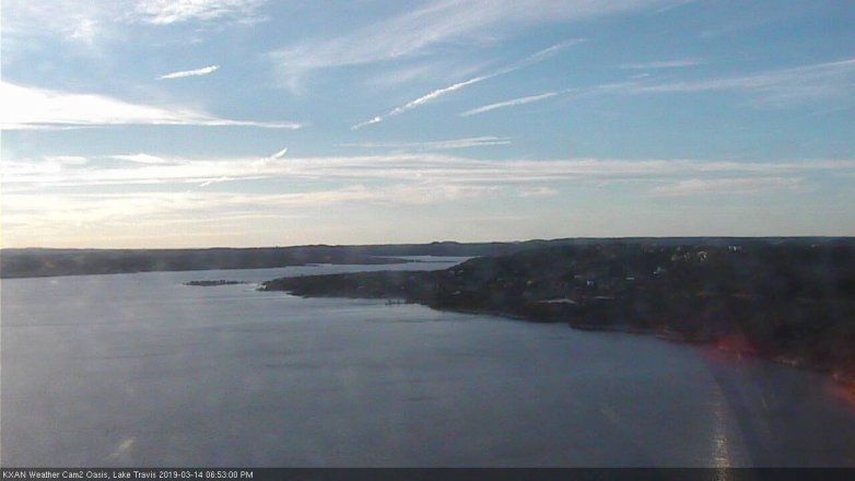 Lake Travis webcam, March 14, 2019 5:55 PM CT