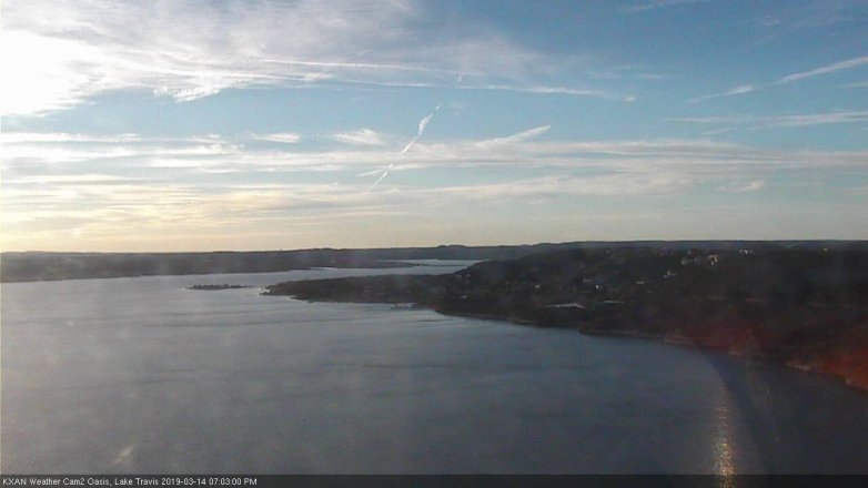 Lake Travis webcam, March 14, 2019 6:05 PM CT