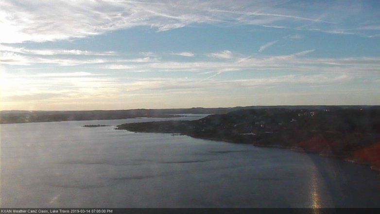 Lake Travis webcam, March 14, 2019 6:10 PM CT