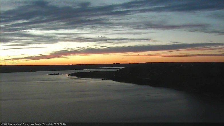Lake Travis webcam, March 14, 2019 6:55 PM CT
