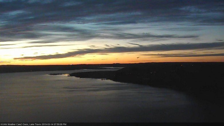 Lake Travis webcam, March 14, 2019 7:00 PM CT