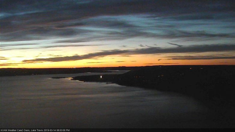 Lake Travis webcam, March 14, 2019 7:05 PM CT