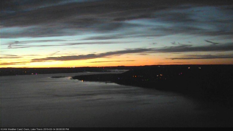 Lake Travis webcam, March 14, 2019 7:10 PM CT