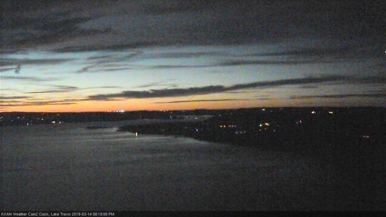 Lake Travis webcam, March 14, 2019 7:20 PM CT