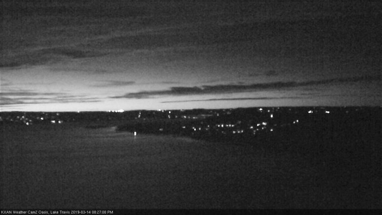 Lake Travis webcam, March 14, 2019 7:30 PM CT