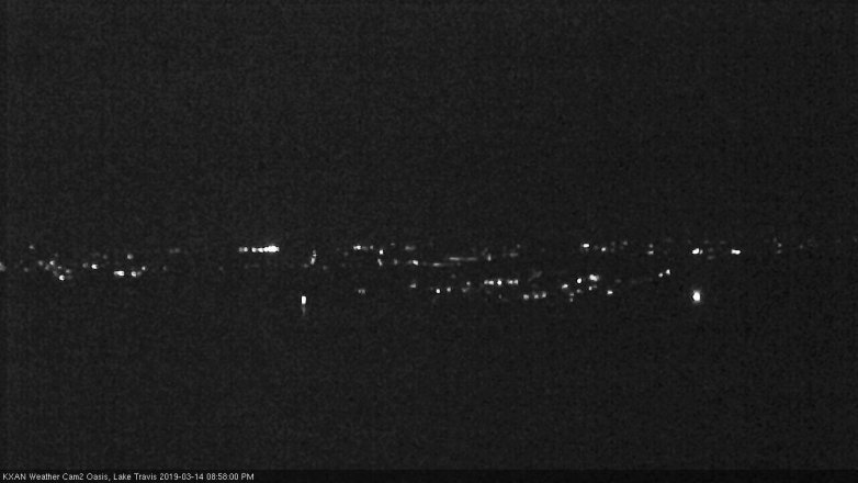 Lake Travis webcam, March 14, 2019 8:00 PM CT