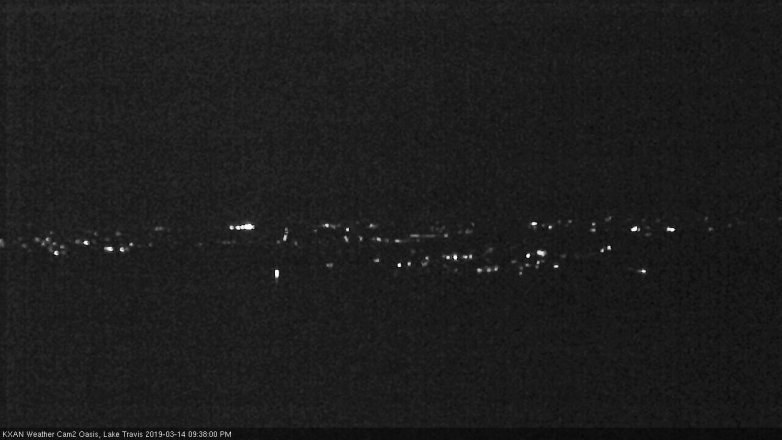 Lake Travis webcam, March 14, 2019 8:40 PM CT