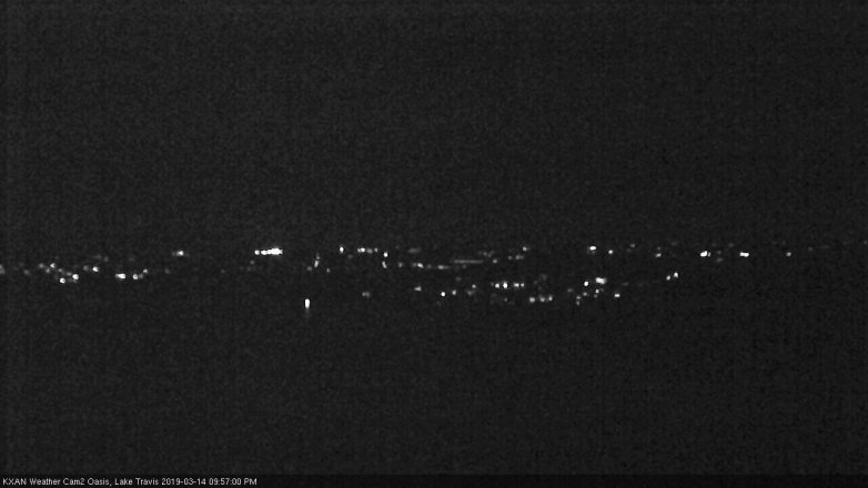 Lake Travis webcam, March 14, 2019 9:00 PM CT