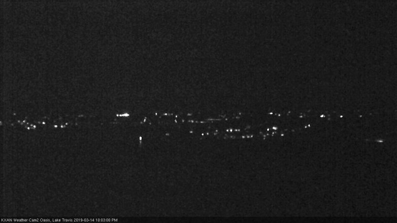 Lake Travis webcam, March 14, 2019 9:05 PM CT