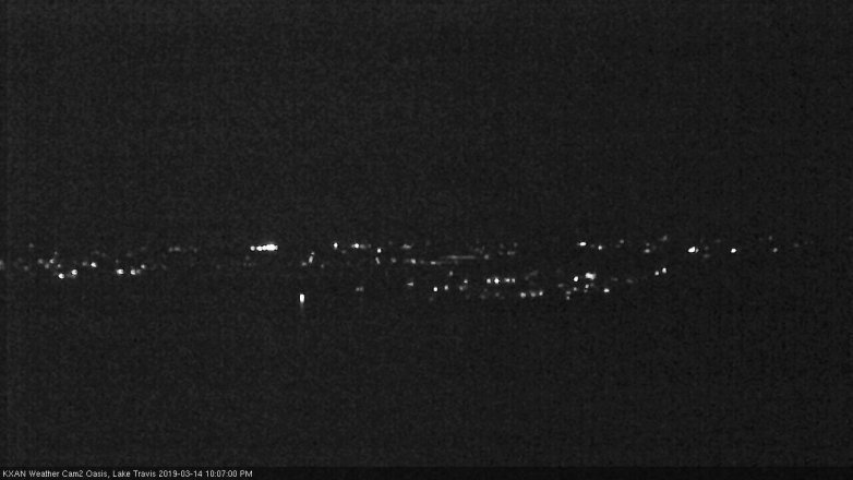 Lake Travis webcam, March 14, 2019 9:10 PM CT