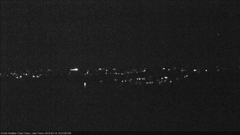 Lake Travis webcam, March 14, 2019 9:25 PM CT