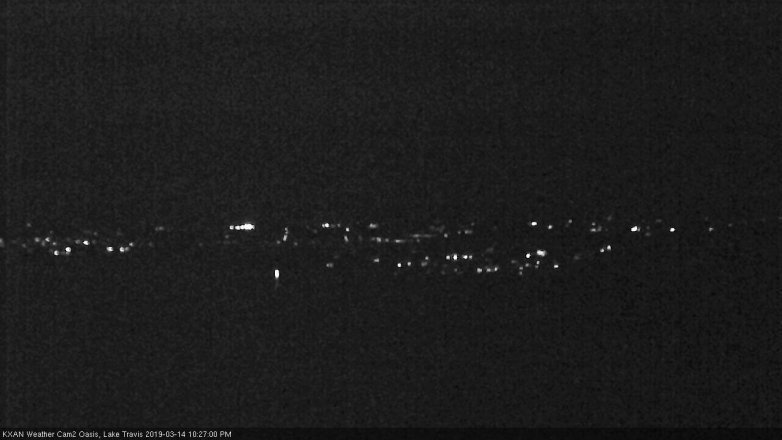 Lake Travis webcam, March 14, 2019 9:30 PM CT