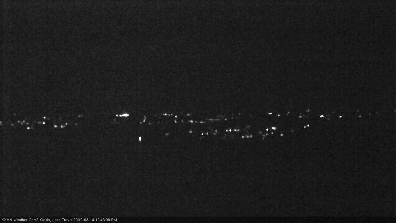 Lake Travis webcam, March 14, 2019 9:45 PM CT