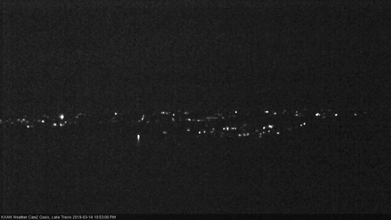 Lake Travis webcam, March 14, 2019 9:55 PM CT