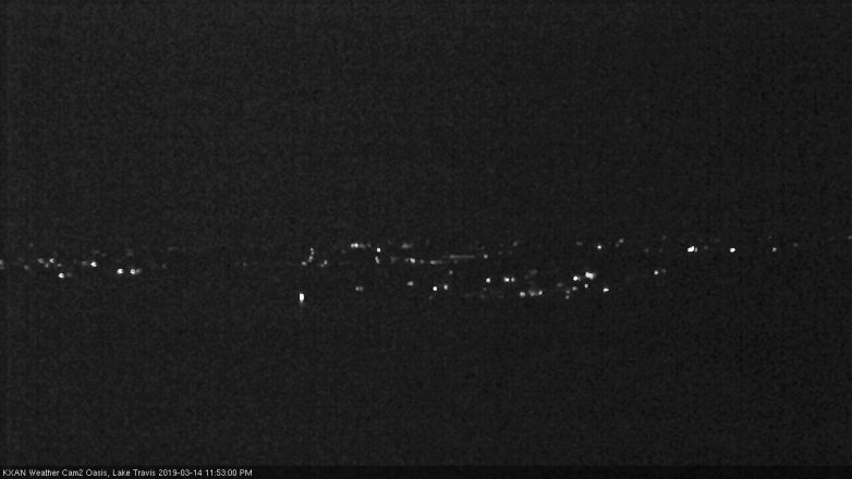 Lake Travis webcam, March 14, 2019 10:55 PM CT