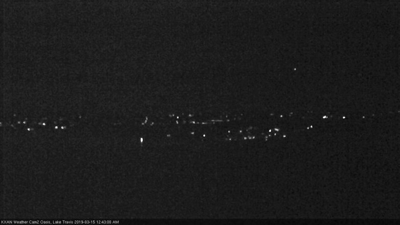Lake Travis webcam, March 14, 2019 11:45 PM CT
