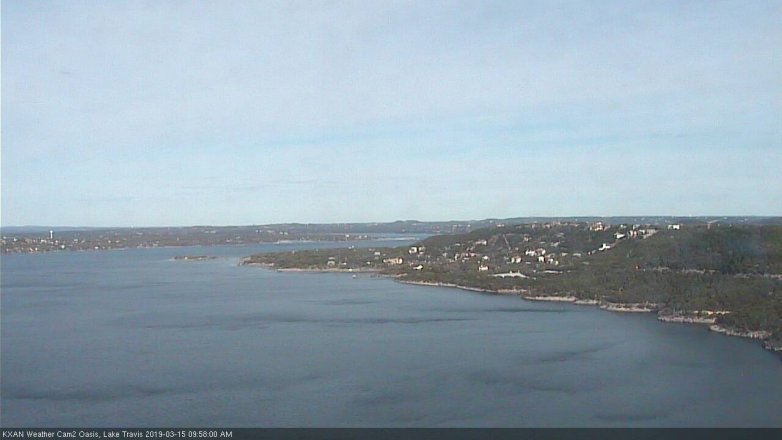 Lake Travis webcam, March 15, 2019 9:00 AM CT