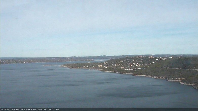 Lake Travis webcam, March 15, 2019 9:05 AM CT