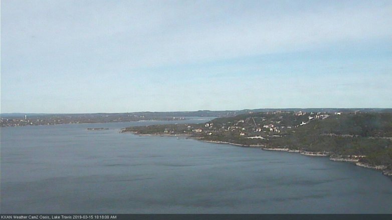 Lake Travis webcam, March 15, 2019 9:20 AM CT