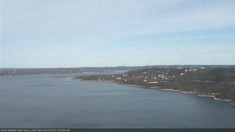 Lake Travis webcam, March 15, 2019 9:25 AM CT
