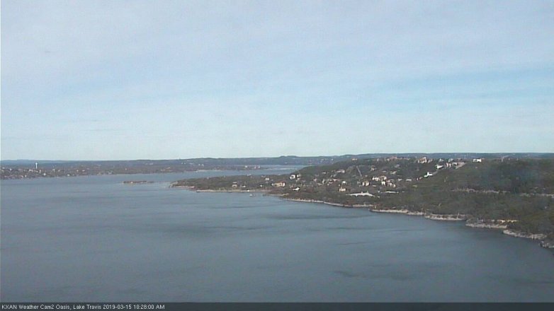 Lake Travis webcam, March 15, 2019 9:30 AM CT