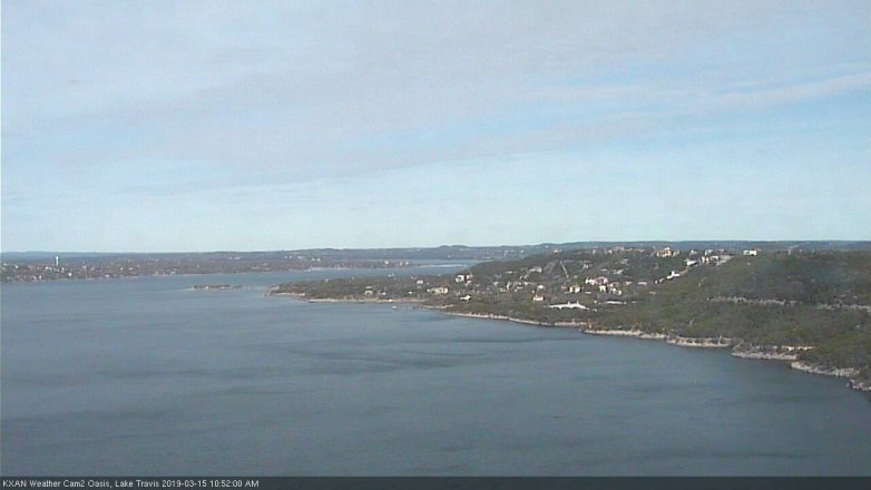 Lake Travis webcam, March 15, 2019 9:55 AM CT