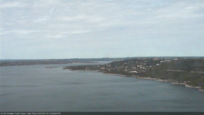 Lake Travis webcam, March 15, 2019 12:00 PM CT