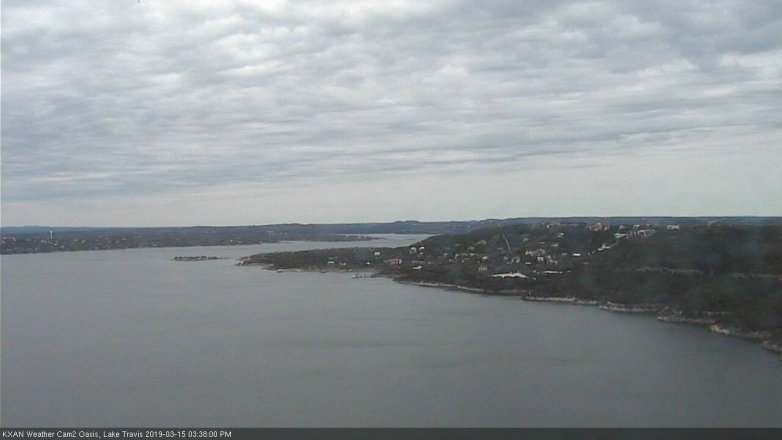 Lake Travis webcam, March 15, 2019 2:40 PM CT