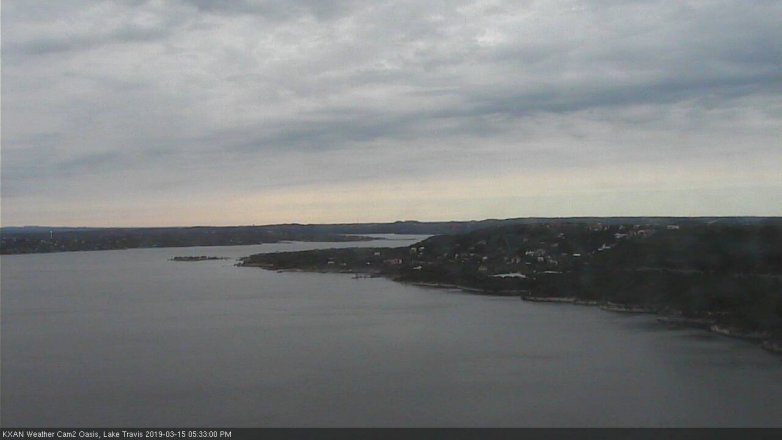 Lake Travis webcam, March 15, 2019 4:35 PM CT