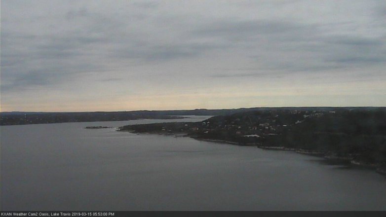 Lake Travis webcam, March 15, 2019 4:55 PM CT