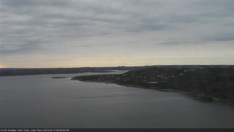 Lake Travis webcam, March 15, 2019 5:00 PM CT