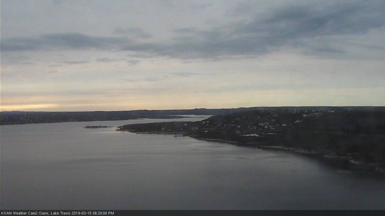 Lake Travis webcam, March 15, 2019 5:30 PM CT