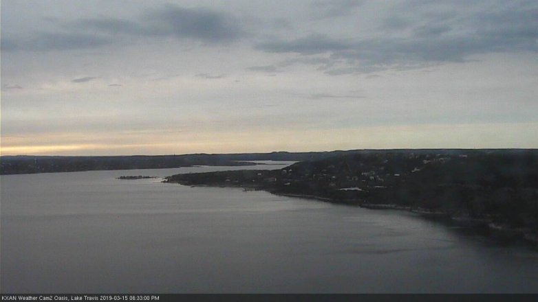 Lake Travis webcam, March 15, 2019 5:35 PM CT