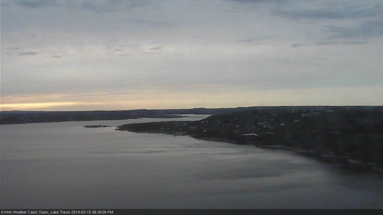 Lake Travis webcam, March 15, 2019 5:40 PM CT