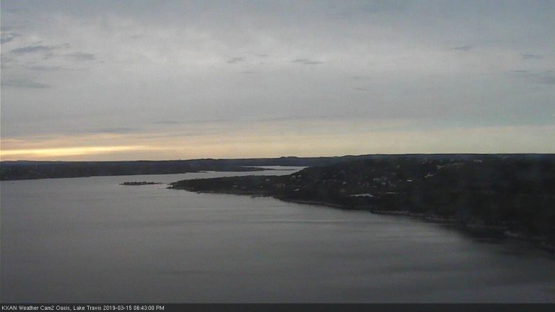 Lake Travis webcam, March 15, 2019 5:45 PM CT