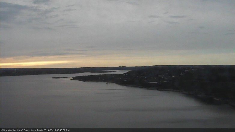 Lake Travis webcam, March 15, 2019 5:50 PM CT