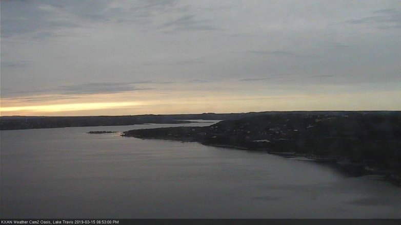 Lake Travis webcam, March 15, 2019 5:55 PM CT