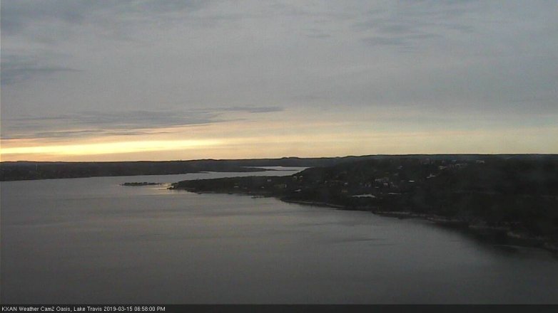 Lake Travis webcam, March 15, 2019 6:00 PM CT