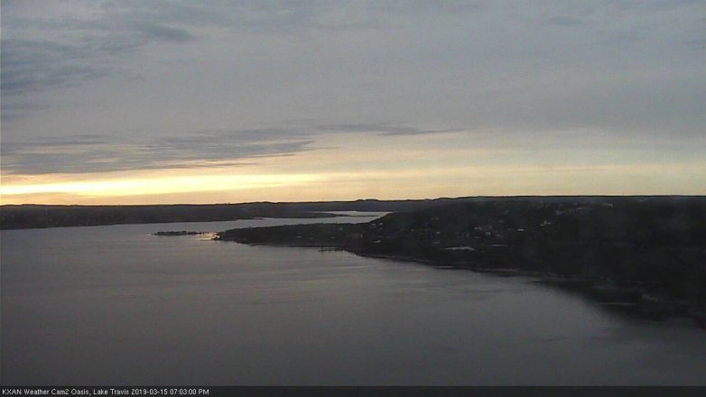 Lake Travis webcam, March 15, 2019 6:05 PM CT